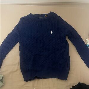 Polo by Ralph Lauren Women Navy Cable Knit Sweater